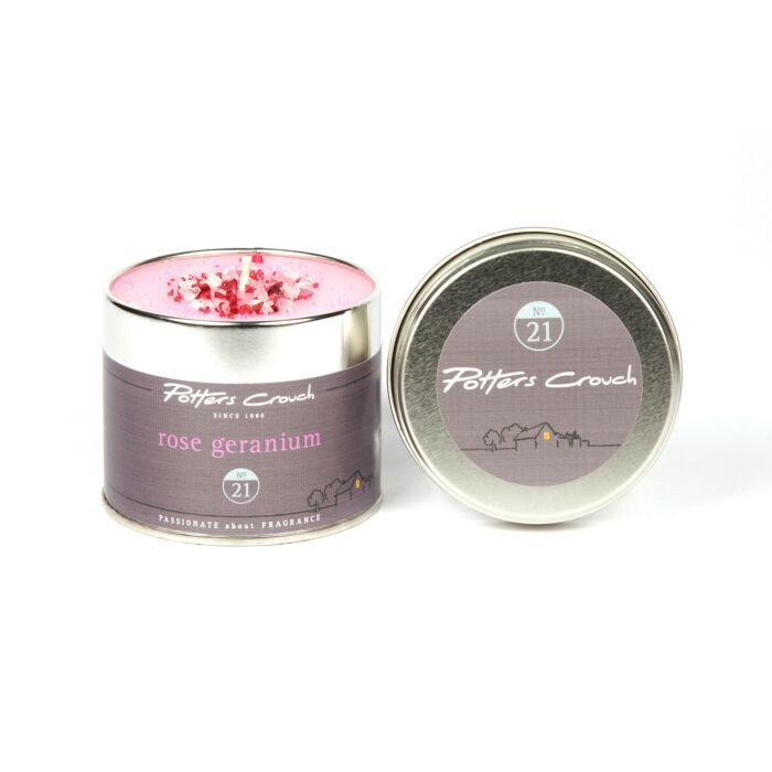 Potters Crouch - Candle Tin - Rose Geranium-1